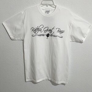 Katchin Giant Bass White Graphic Short Sleeve T Shirt